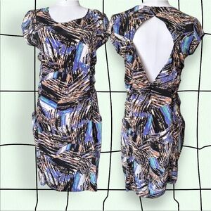 Abstract Silk Dress